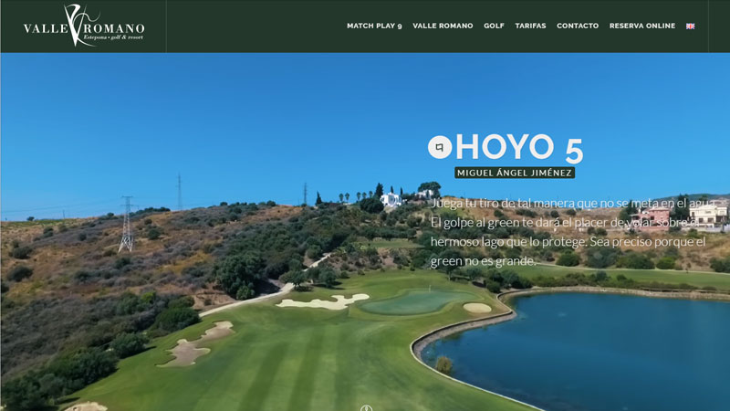 desarrollo web campo de golf valle romano