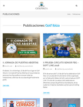 diseño web para campo de golf en ibiza